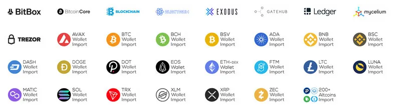 CoinTracking Wallet und Blockchain Import