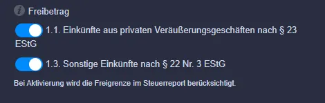 cointracking steuerbericht freibetrag