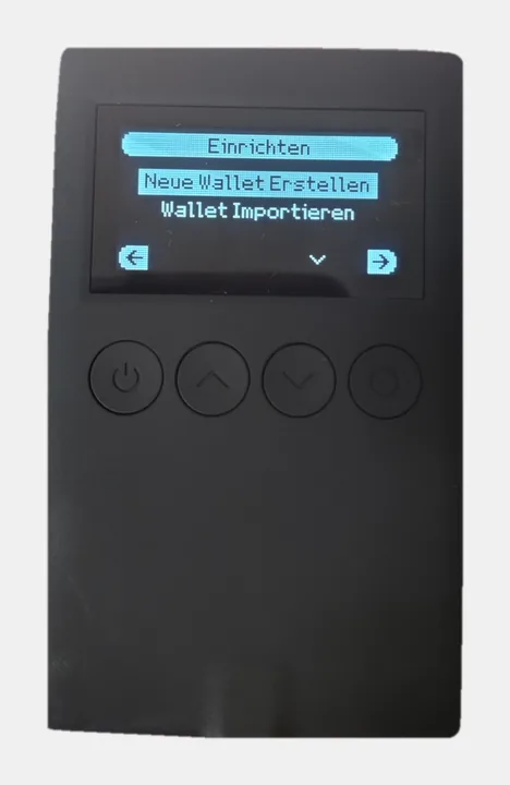 OneKey Classic 1S: Menü Einrichten mit Neue Wallet erstellen und Wallet importieren