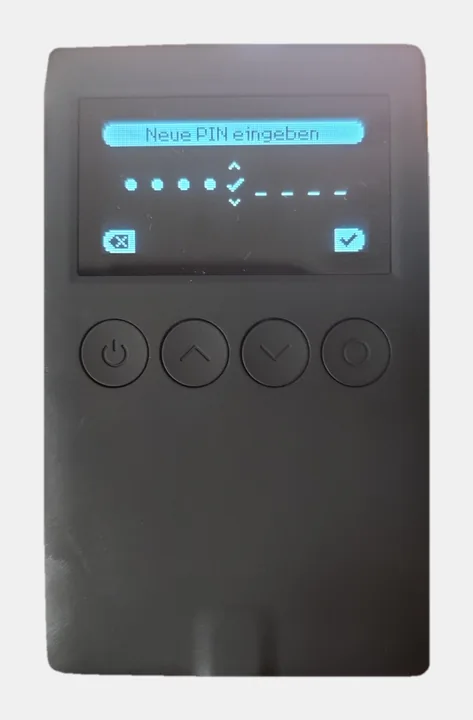 OneKey Classic 1S: Eingabe der neuen PIN
