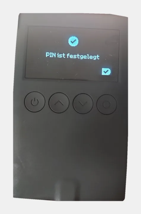 OneKey Classic 1S: Meldung PIN ist festgelegt