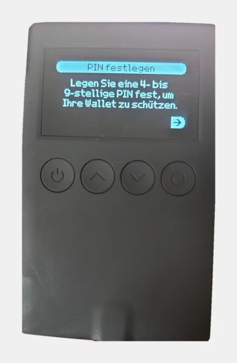OneKey Classic 1S: PIN mit 4 bis 9 Stellen festlegen