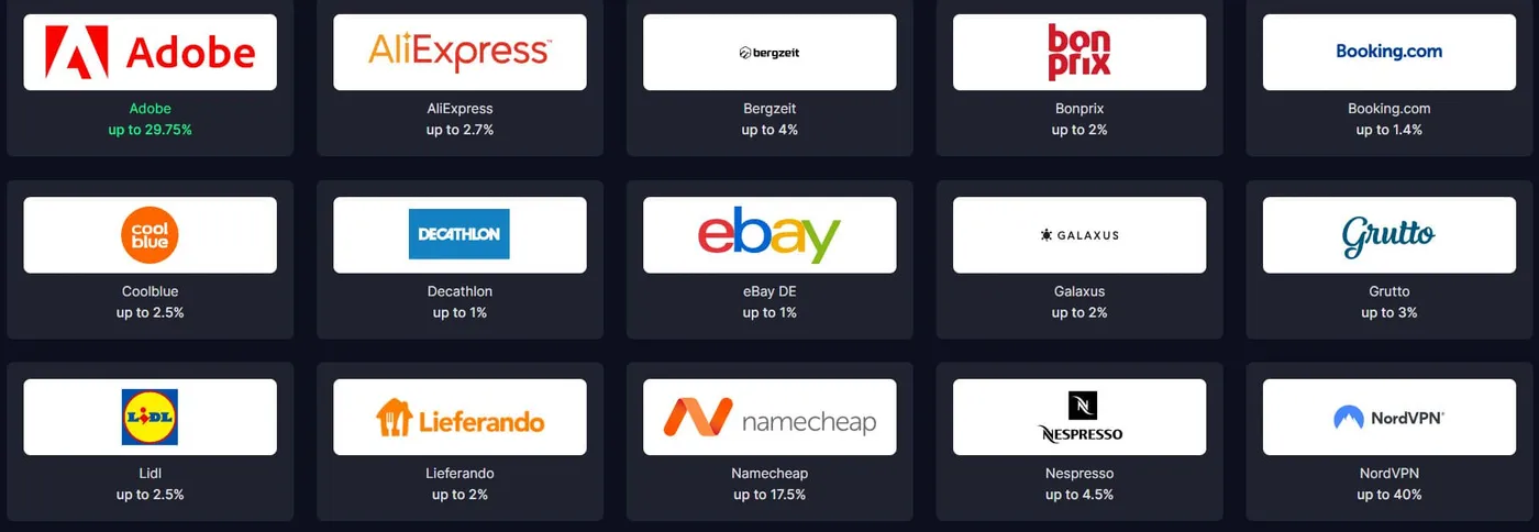 Satsback Bitcoin Cashback Shops