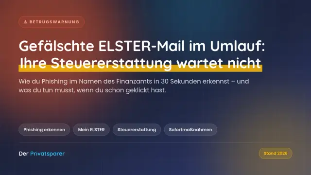 Beitragsbild: ELSTER-Phishing: Gefälschte Mail zur Steuererstattung – so erkennst du den Betrug