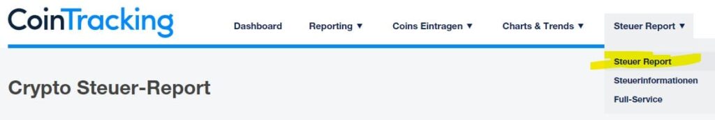 cointracking steuerreport
