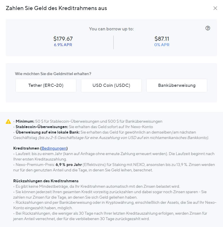 nexo-auszahlung-kreditrahmen
