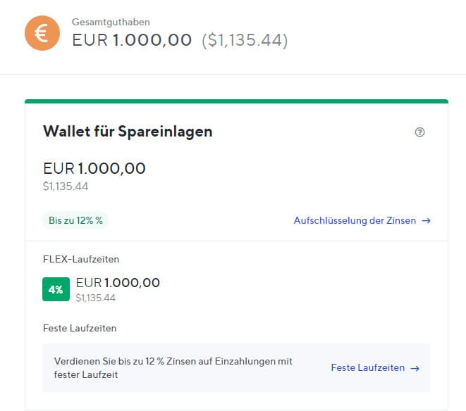 nexo euro wallet